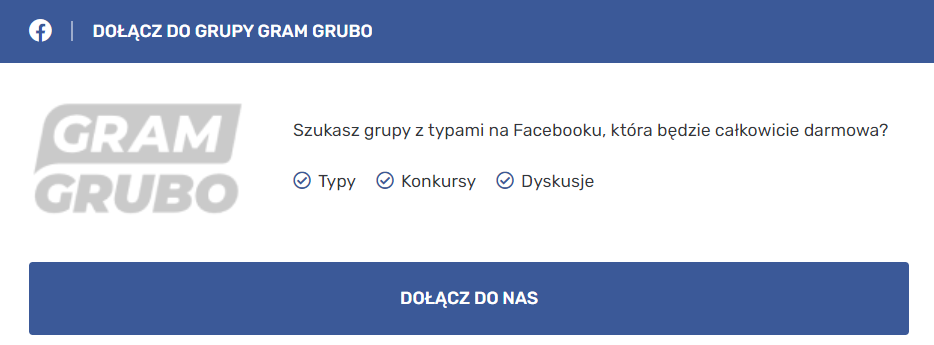 Grupa z typami bukmacherskimi Gram Grubo