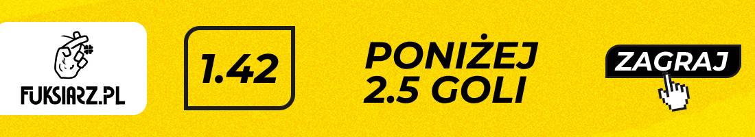 poniżej 2.5 goli
