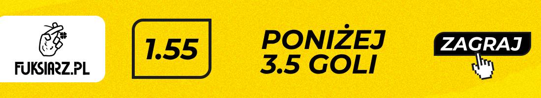 poniżej 3.5 goli