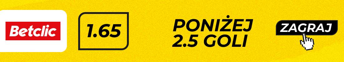poniżej 2.5 goli