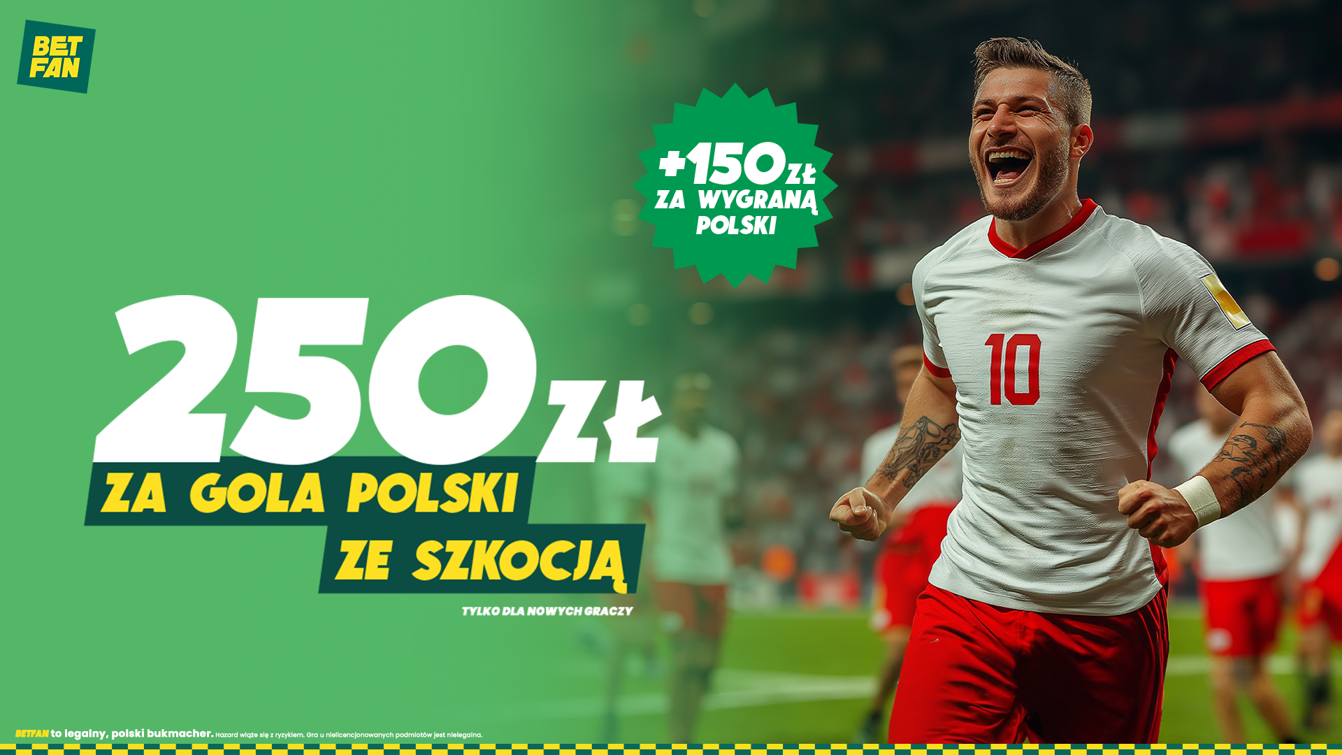 Promocja bukmachera na mecz Polski ze Szkocją w Lidze Narodów