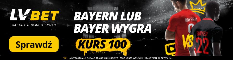 Bayern - Bayer Leverkusen promocja bukmacherska baner