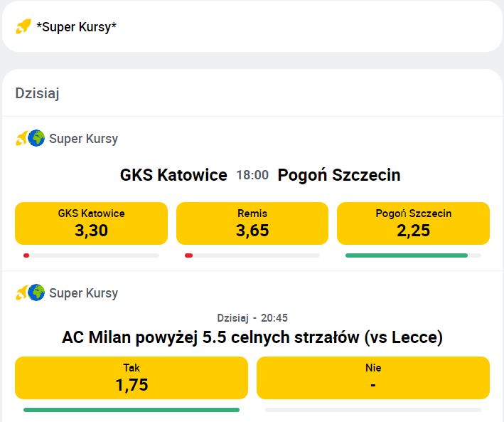 Superkursy oferta Betclic