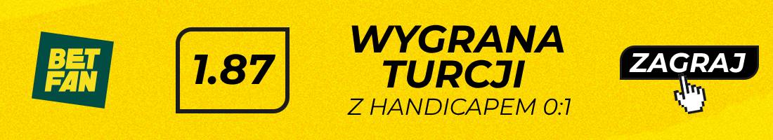 Turcja Czarnogóra typy bukmacherskie (wygrana Turcji z handicapem 0:1)