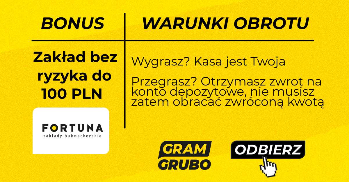 Fortuna zakład bez ryzyka warunki