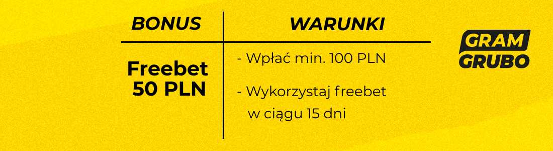 ComeOn kod promocyjny freebet 50 PLN