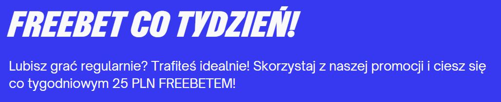 Freebet co tydzień ComeOn kod promocyjny