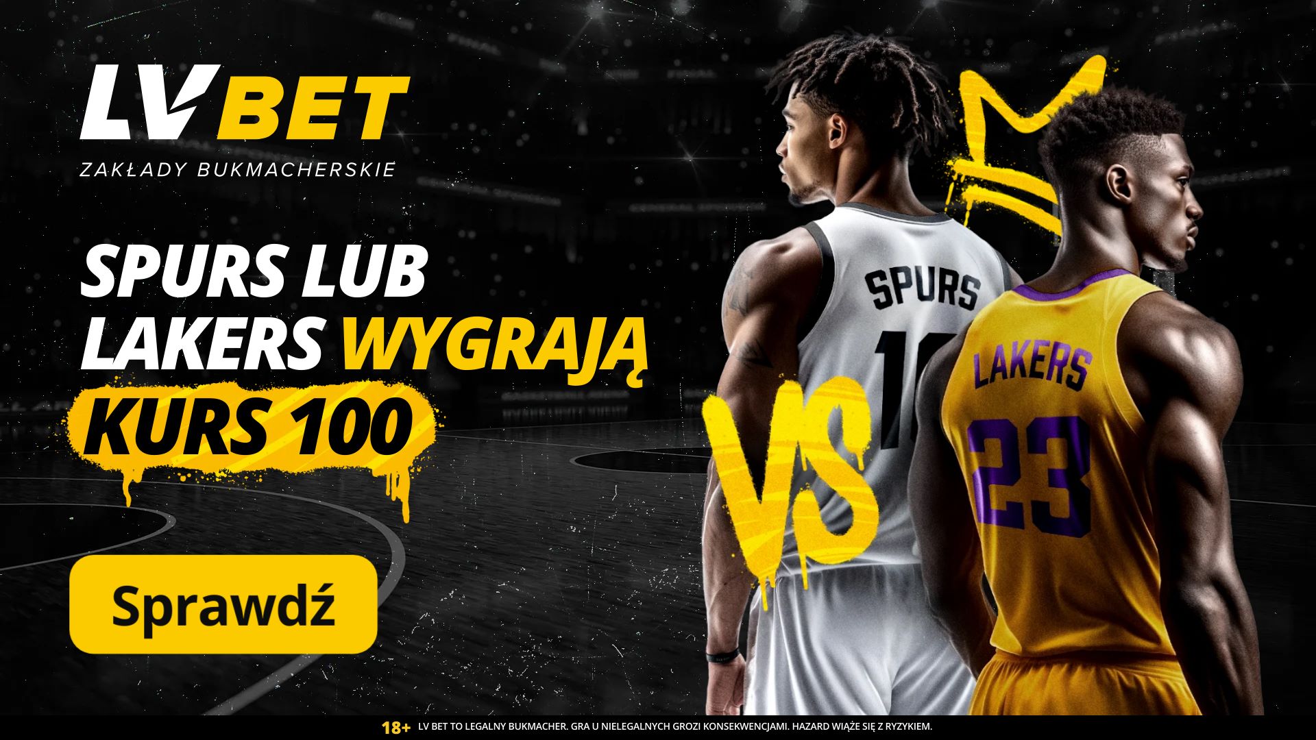 Spurs Lakers promocja LV BET