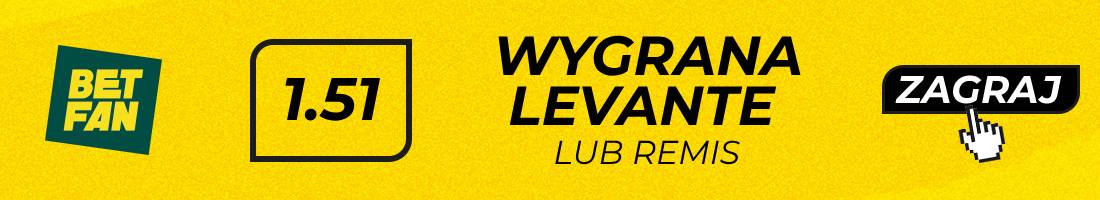 Albacete Levante typy bukmacherskie (wygrana levante lub remis)