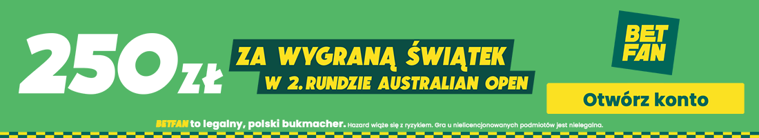 Iga Świątek Australian Open promocja bukmacherska baner