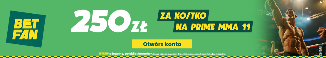 prime mma 11 ko/tko promocja bukmacherska baner