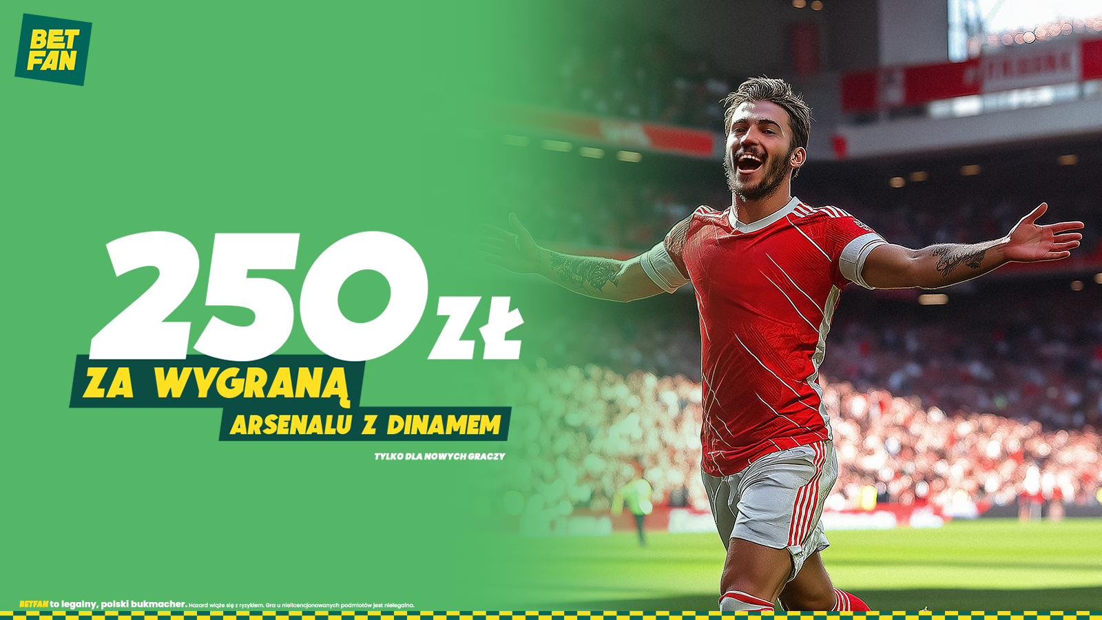 Asenal - Dinamo Zagrzeb promocja bukmacherska Liga Mistrzów 22.01