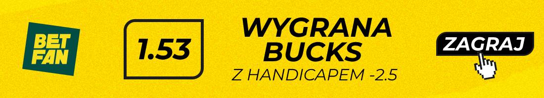 Bucks Magic typy bukmacherskie (wygrana Bucks z handicapem -2.5)
