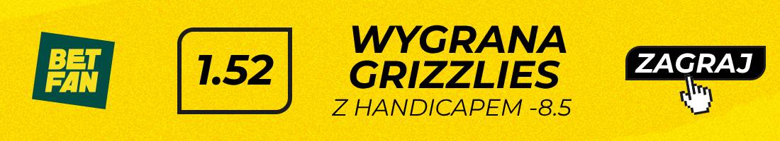 Grizzlies Pelicans typy bukmacherskie (wygrana Grizzlies z handicapem -8.5)