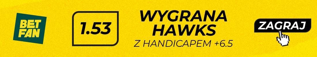Hawks Suns typy bukmacherskie (wygrana Hawks z handicapem +6.5)