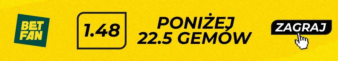 Hurkacz Harris typy bukmacherskie (poniżej 22.5 gemów)