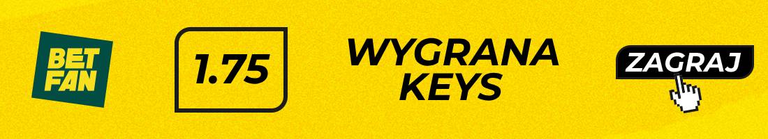 Pegula Keys typy bukmacherskie (wygrana Keys)