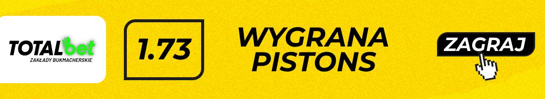 Pistons Pacers typy bukmacherskie (wygrana Pistons)