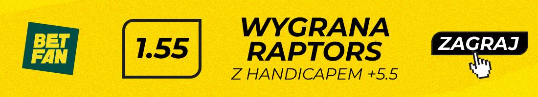 Raptors Magic typy bukmacherskie (wygrana Raptors z handicapem +5.5)