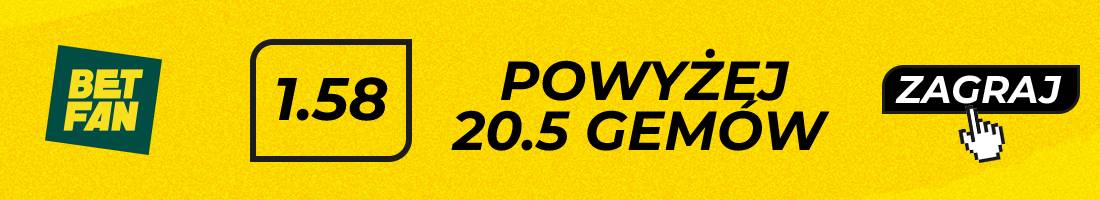 Rybakina Świątek typy bukmacherskie (powyżej 20.5 gemów)