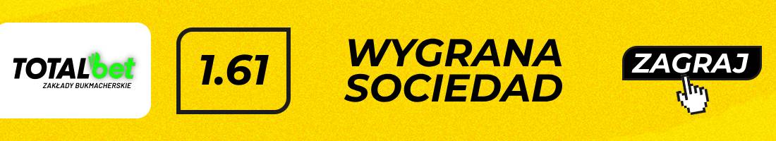 Sociedad Rayo typy bukmacherskie (wygrana Sociedad)