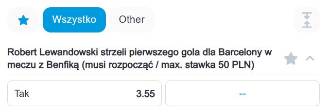 Betcris promocja na dziś Liga Mistrzów 21.01