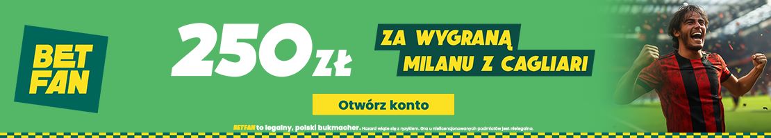 Milan Cagliari promocja bukmacherska baner