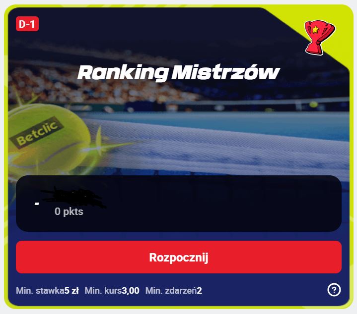 ranking mistrzów Betclic