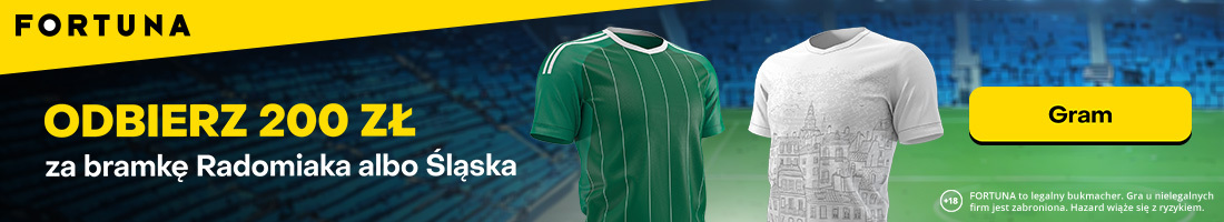 Promocja bukmacherska Radomiak - Śląsk Fortuna baner