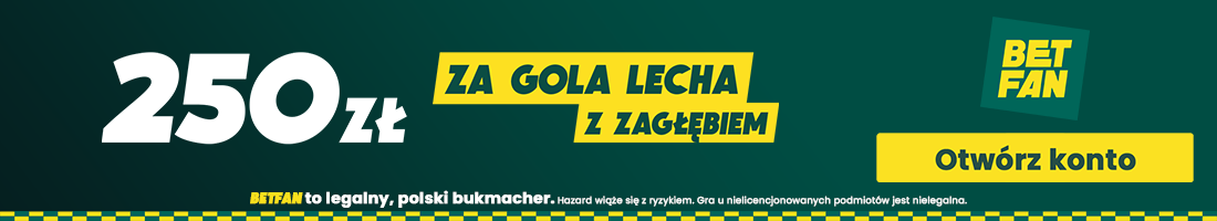 Lech Poznań Zagłębie Lubin promocja bukmacherska baner