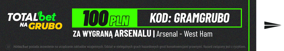 West Ham Arsenal promocja bukmacherska baner