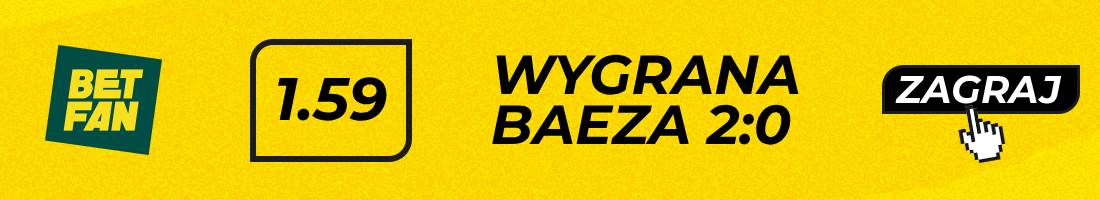 Baez Nagal typy bukmacherskie (wygrana Baeza 2:0)