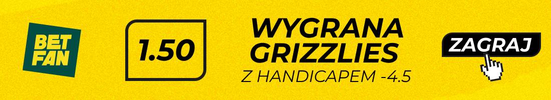 Grizzlies Suns typy bukmacherskie (wygrana Grizzlies z handicapem -4.5)