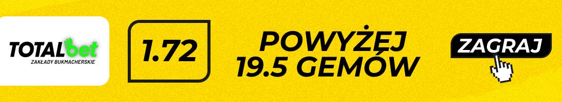 Ostapenko Świątek typy bukmacherskie (powyżej 19.5 gemów)