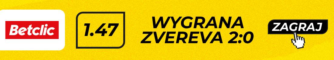 Zverev Comesana typy bukmacherskie (wygrana Zvereva 2:0)