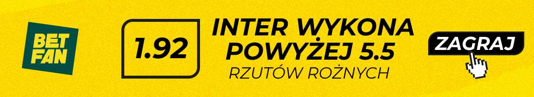 Inter - Fiorentina powyżej 5.5 rzutów rożnych Interu