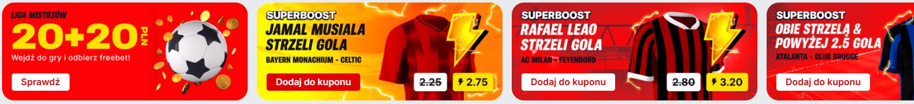 Bonusy bukmacherskie Superbet 18.02 Liga Mistrzów