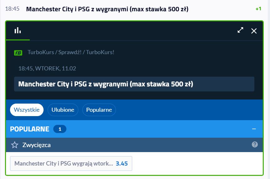 PSG i City z wygranymi promocja bukmacherska Liga Mistrzów 11.02 forbet
