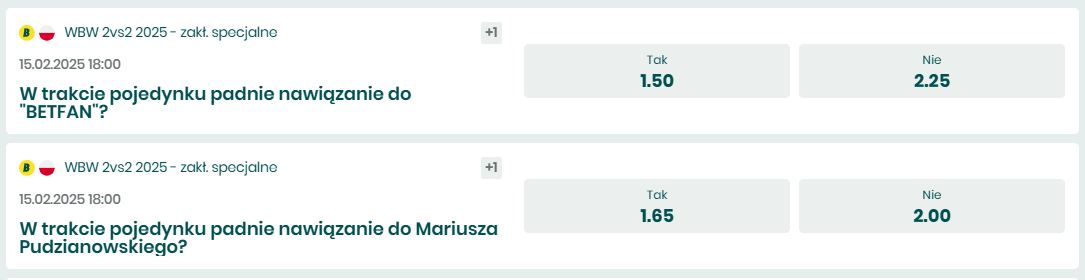 WBW 2025 zakłady bukmacherskie BETFAN, Mariusz Pudzianowski