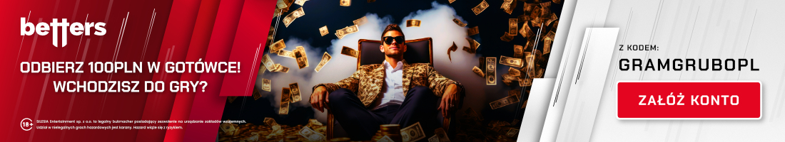 Betters kod promocyjny GRAMGRUBO100 baner