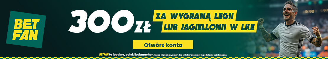 wygrana Jagiellonii albo Legii promocja bukmacherska baner