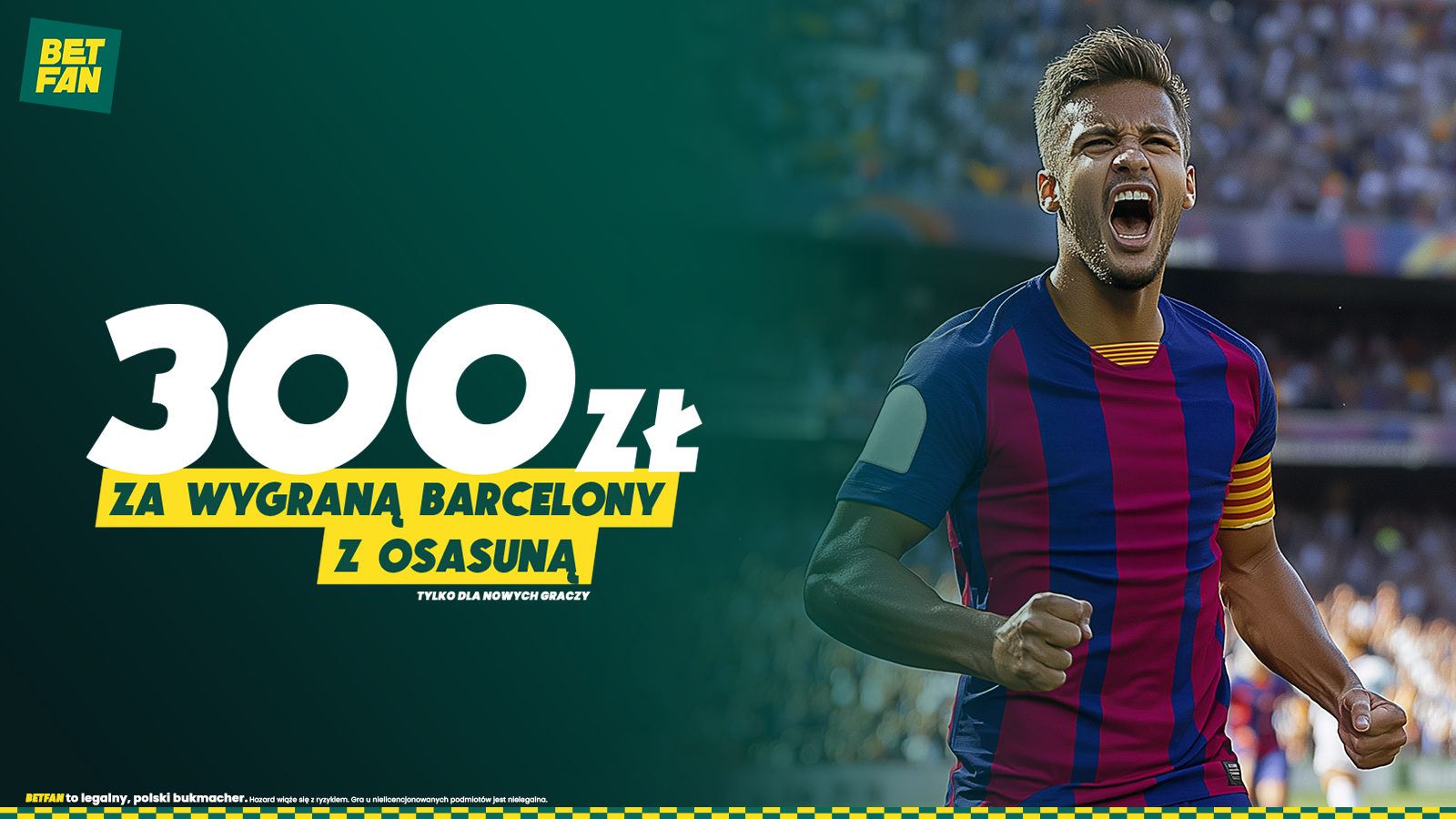 Barcelona - Osasuna 300 zł za wygraną Barcelony z Osasuna promocja bukmacherska
