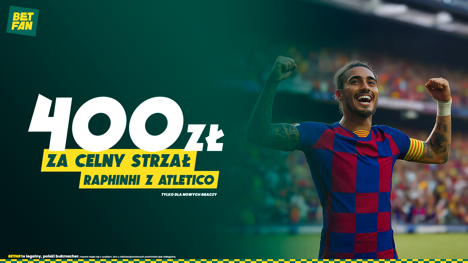 Promocja bukmacherska celny strzał Raphinhi z Atletico