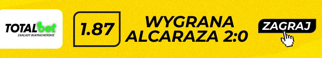 Draper Alcaraz typy bukmacherskie )wygrana Alcaraza 2:0