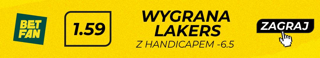 Lakers Spurs typy bukmacherskie (wygrana lakers z handicapem -6.5)