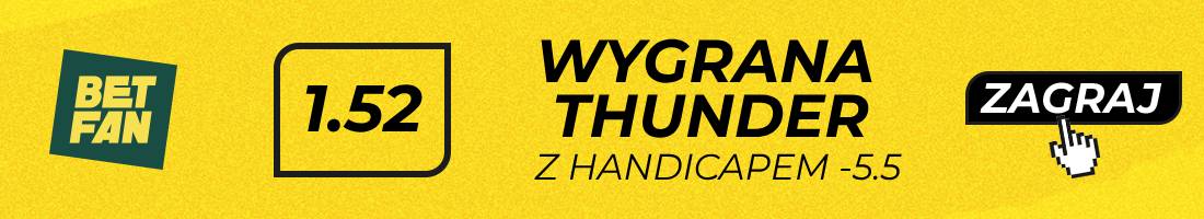 OKC Nuggets typy bukmacherskie (wygrana OKC z handicapem -5.5)