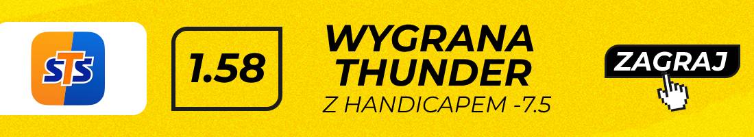 OKC Pacers typy bukmacherskie (wygrana OKC z handicapem -7.5)