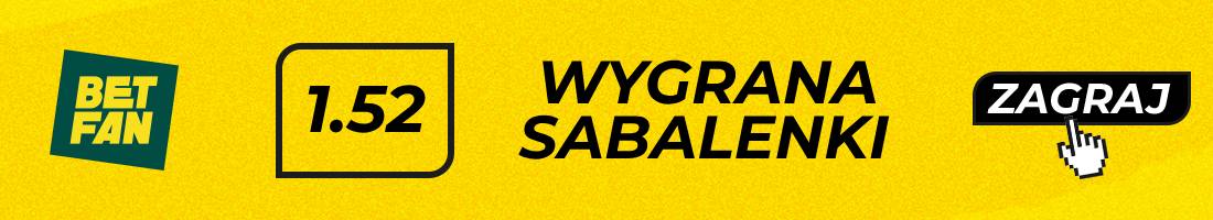 Sabalenka Andreeva typy bukmacherskie (wygrana Sabalenki)