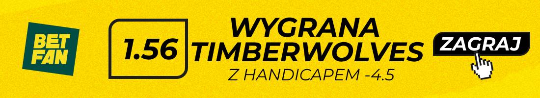Timberwolves Pacers typy bukmacherskie (wygrana Timberwolves z handicapem -4.5)