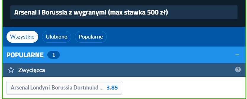 forbet promocja bukmacherska Liga Mistrzów 04.03